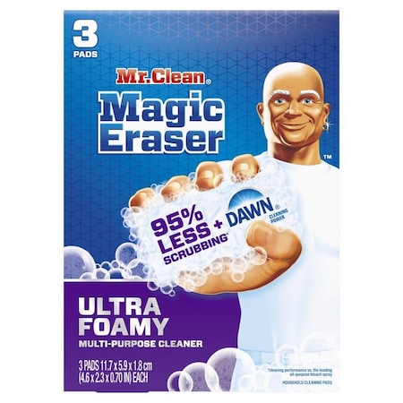 Mr. Clean Mr. Clean Ultra Foamy Heavy Duty Cleaning Pad For All Purpose 4.6 in. L 3 pk 80768098